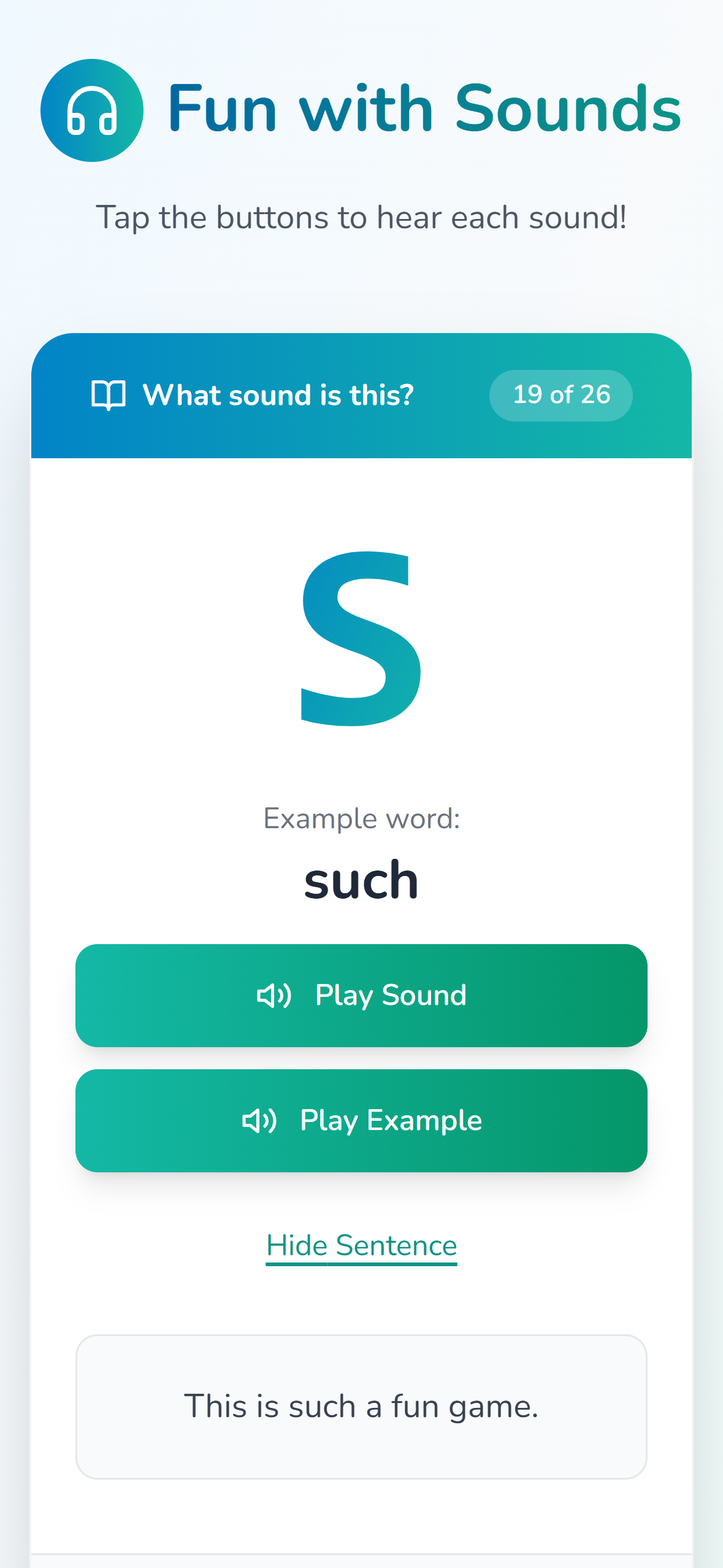 Fun with Phonics app — Android screenshot 2