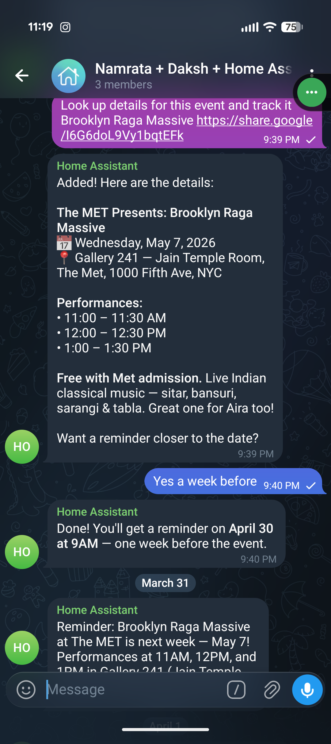 Household Assistant — morning briefing